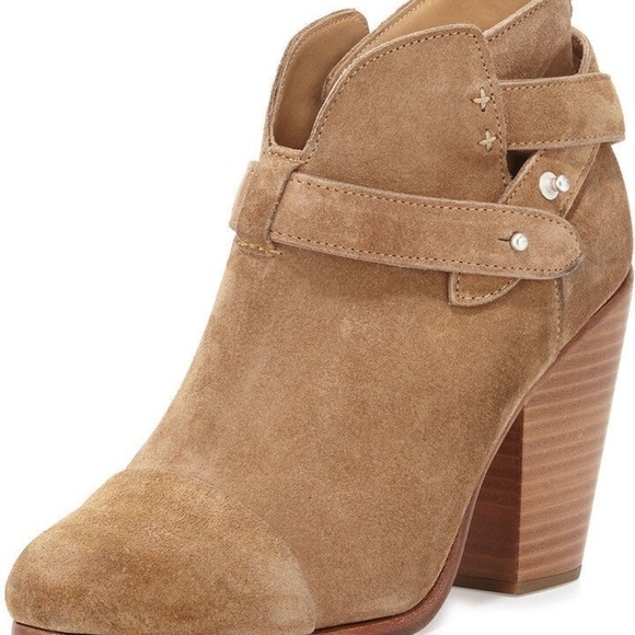 RAG & BONE Harrow Suede Ankle Boots Bootie Ankle Straps Hazel Tan 36.5 - Picture 12 of 13